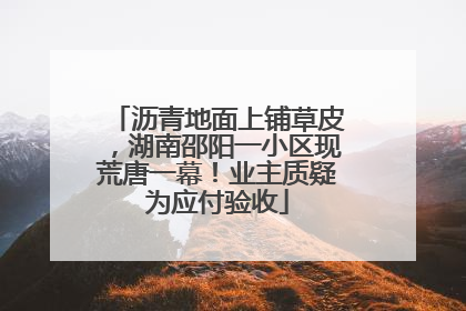沥青地面上铺草皮，湖南邵阳一小区现荒唐一幕！业主质疑为应付验收