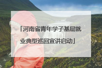 河南省青年学子基层就业典型巡回宣讲启动