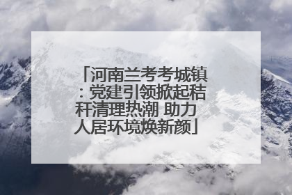 河南兰考考城镇：党建引领掀起秸秆清理热潮 助力人居环境焕新颜