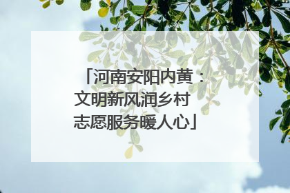 河南安阳内黄：文明新风润乡村 志愿服务暖人心