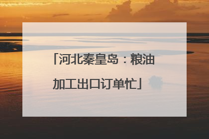 河北秦皇岛：粮油加工出口订单忙