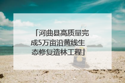 河曲县高质量完成5万亩沿黄线生态修复造林工程