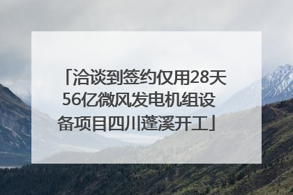 洽谈到签约仅用28天 56亿微风发电机组设备项目四川蓬溪开工