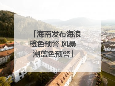 海南发布海浪橙色预警 风暴潮蓝色预警