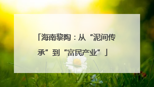 海南黎陶：从“泥间传承”到“富民产业”