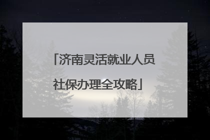济南灵活就业人员社保办理全攻略