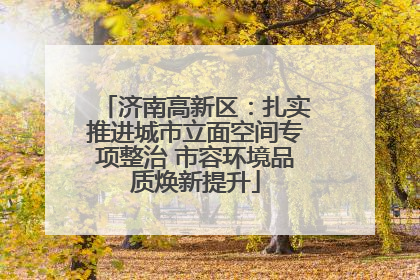 济南高新区：扎实推进城市立面空间专项整治 市容环境品质焕新提升