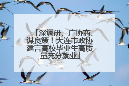 深调研、广协商、谋良策！大连市政协建言高校毕业生高质量充分就业
