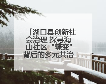 湖口县创新社会治理 探寻海山社区“蝶变”背后的多元共治密码