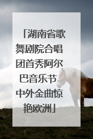 湖南省歌舞剧院合唱团首秀阿尔巴音乐节 中外金曲惊艳欧洲