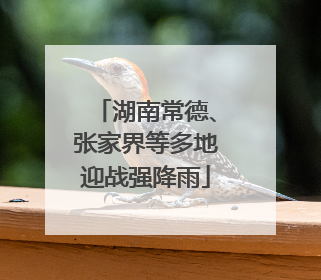 湖南常德、张家界等多地迎战强降雨