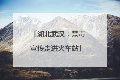 湖北武汉：禁毒宣传走进火车站