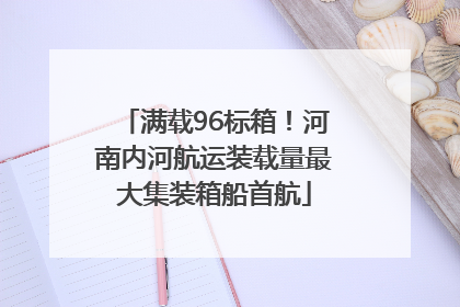 满载96标箱！河南内河航运装载量最大集装箱船首航