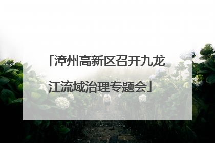 漳州高新区召开九龙江流域治理专题会