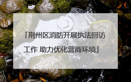 荆州区消防开展执法回访工作 助力优化营商环境