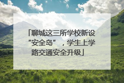 聊城这三所学校新设“安全岛”，学生上学路交通安全升级