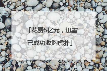 花费5亿元，迅雷已成功收购虎扑