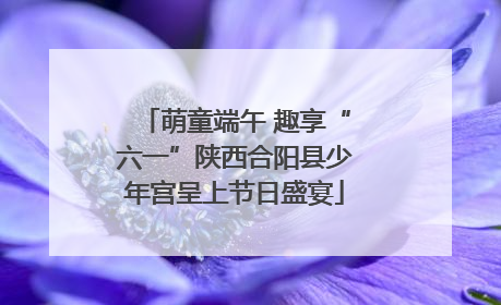 萌童端午 趣享“六一”陕西合阳县少年宫呈上节日盛宴
