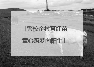 警校企村育红苗 童心筑梦向阳生