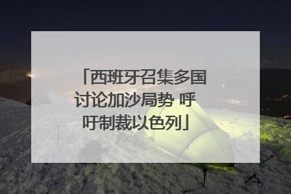 西班牙召集多国讨论加沙局势 呼吁制裁以色列
