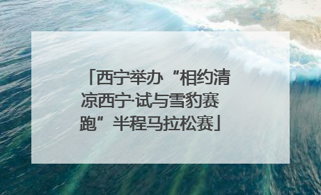 西宁举办“相约清凉西宁·试与雪豹赛跑”半程马拉松赛