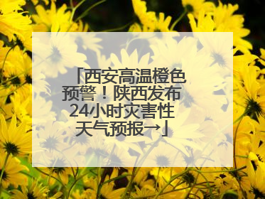 西安高温橙色预警！陕西发布24小时灾害性天气预报→