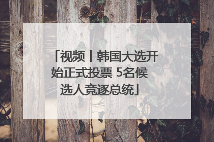 视频丨韩国大选开始正式投票 5名候选人竞逐总统