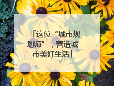 这位“城市规划师”，营造城市美好生活