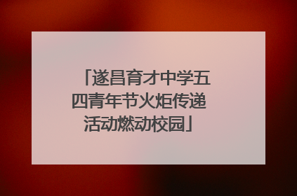 遂昌育才中学五四青年节火炬传递活动燃动校园
