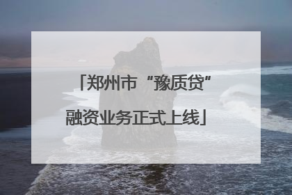 郑州市“豫质贷”融资业务正式上线