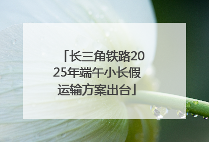 长三角铁路2025年端午小长假运输方案出台