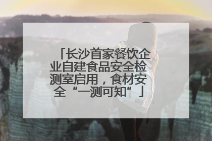 长沙首家餐饮企业自建食品安全检测室启用，食材安全“一测可知”