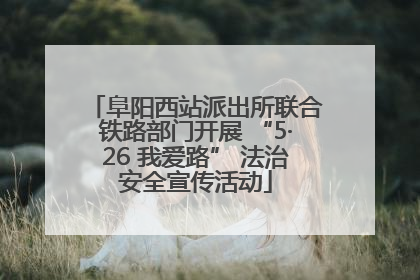 阜阳西站派出所联合铁路部门开展 “5·26 我爱路” 法治安全宣传活动