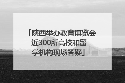 陕西举办教育博览会 近300所高校和留学机构现场答疑