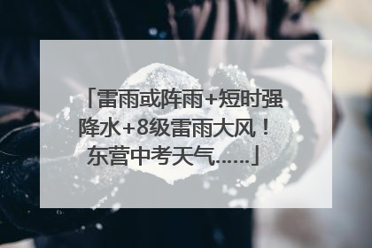 雷雨或阵雨+短时强降水+8级雷雨大风！东营中考天气……