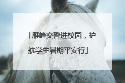 雁峰交警进校园，护航学生暑期平安行