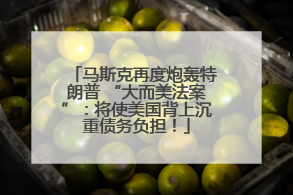 马斯克再度炮轰特朗普 “大而美法案”：将使美国背上沉重债务负担！