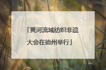 黄河流域纺织非遗大会在德州举行