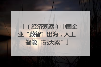 （经济观察）中国企业“数智”出海，人工智能“挑大梁”
