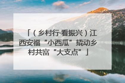 （乡村行·看振兴）江西安福“小西瓜”撬动乡村共富“大支点”
