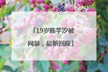 19岁陈芋汐被网暴，最新回应
