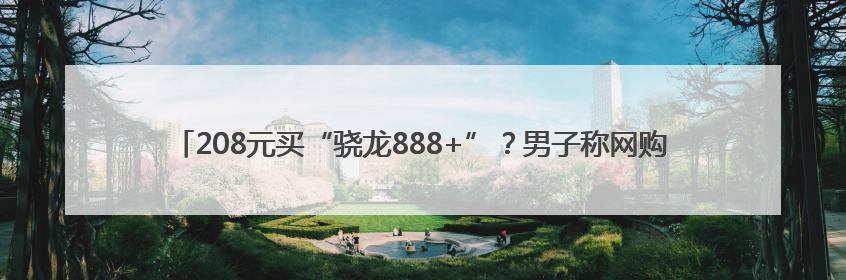 208元买“骁龙888+”？男子称网购买到“山寨”手机，要求“退一赔三”遭拒