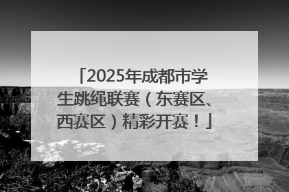 2025年成都市学生跳绳联赛（东赛区、西赛区）精彩开赛！