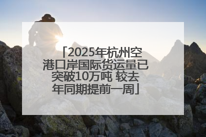 2025年杭州空港口岸国际货运量已突破10万吨 较去年同期提前一周