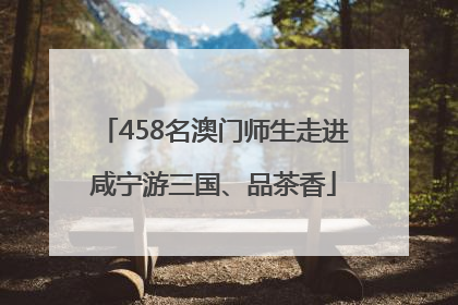 458名澳门师生走进咸宁游三国、品茶香