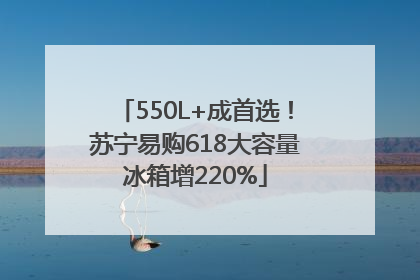 550L+成首选！苏宁易购618大容量冰箱增220%