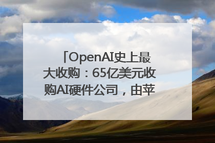 OpenAI史上最大收购：65亿美元收购AI硬件公司，由苹果前设计总监创办